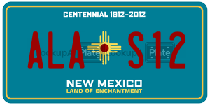 ALAS12  license plate in NM