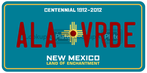 ALAVRDE  license plate in NM