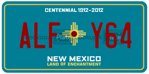 ALFY64 license plate in New Mexico