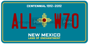 ALLW70  license plate in NM