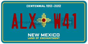 ALXW41 license plate in New Mexico