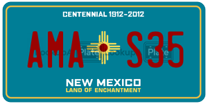 AMAS35 license plate in New Mexico