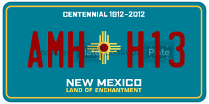 AMHH13 license plate in New Mexico