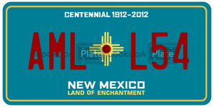 AMLL54  license plate in NM