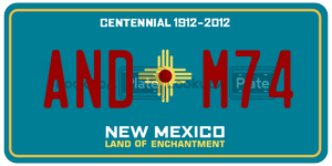 ANDM74  license plate in NM