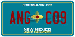 ANGC09 license plate in New Mexico