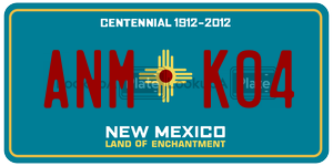ANMK04  license plate in NM