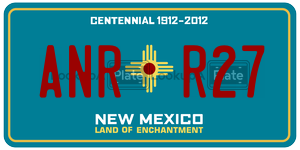 ANRR27  license plate in NM