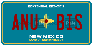 ANUBIS  license plate in NM