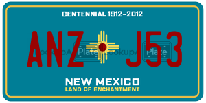 ANZJ53  license plate in NM