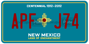 APFJ74  license plate in NM