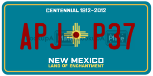 APJP37  license plate in NM