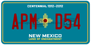 APMD54  license plate in NM