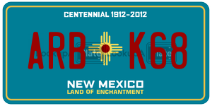 ARBK68  license plate in NM