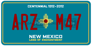 ARZM47  license plate in NM