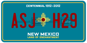ASJH29  license plate in NM