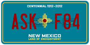 ASKF84 license plate in New Mexico