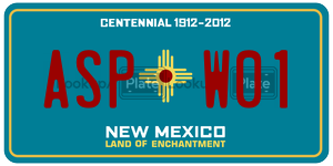 ASPW01  license plate in NM