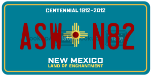 ASWN82  license plate in NM