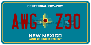 AWGZ30  license plate in NM