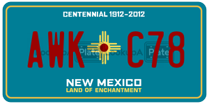 AWKC78  license plate in NM