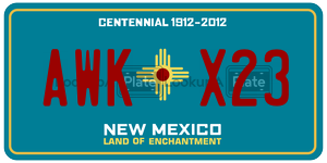AWKX23  license plate in NM