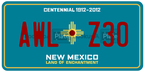 AWLZ30  license plate in NM