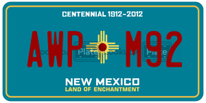 AWPM92 license plate in New Mexico