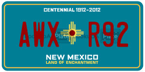 AWXR92  license plate in NM