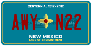 AWYN22  license plate in NM