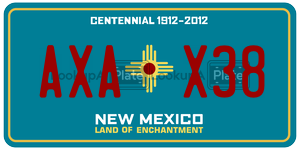 AXAX38  license plate in NM