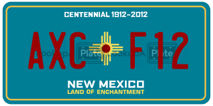 AXCF12  license plate in NM