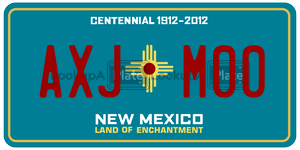 AXJM00  license plate in NM