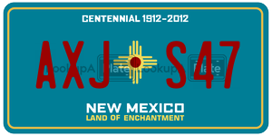AXJS47  license plate in NM