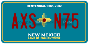 AXSN75  license plate in NM