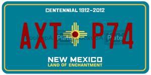AXTP74  license plate in NM