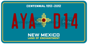 AYAD14 license plate in New Mexico
