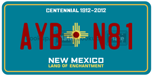 AYBN81  license plate in NM
