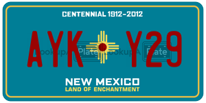 AYKY29 license plate in New Mexico