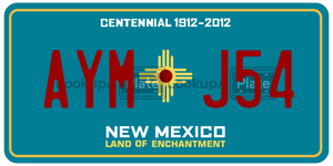 AYMJ54  license plate in NM