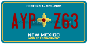 AYPZ63 license plate in New Mexico