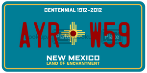 AYRW59 license plate in New Mexico