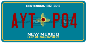 AYTP04 license plate in New Mexico