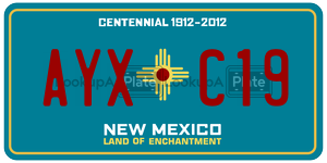 AYXC19  license plate in NM