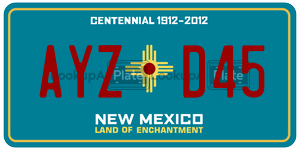 AYZD45  license plate in NM