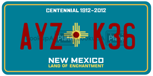 AYZK36  license plate in NM