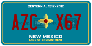 AZCX67  license plate in NM