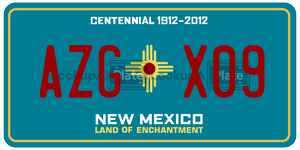 AZGX09 license plate in New Mexico