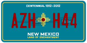 AZHH44  license plate in NM