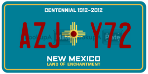 AZJY72  license plate in NM
